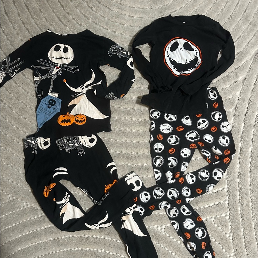 Disney the nightmare before Christmas Jack skeleton boy matching pajamas sets